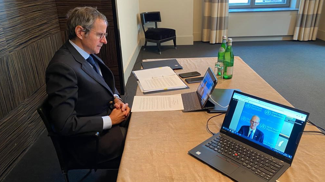 IAEA Director General?Rafael Mariano Grossi joined a panel discussion on 'Partnership?for the Goals'?at the 2020 World Health Summit, which was held virtually