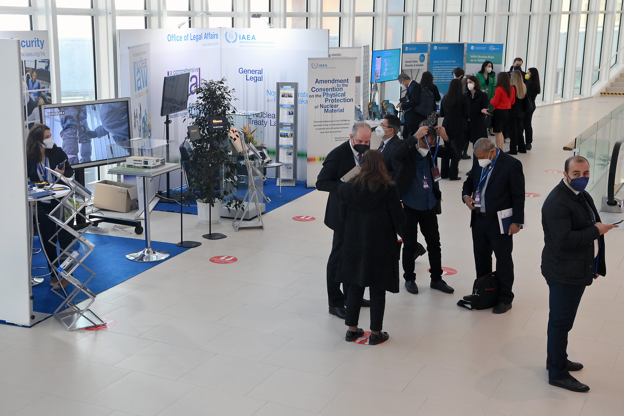 People attending The Conference of the Parties to the Amendment to the Convention on the Physical Protection of Nuclear Materials was held the IAEA’s headquarters in Vienna, Austria on 28 March 2022.