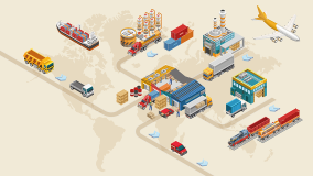 Nuclear supply chain illustration