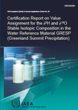 Certification Report on Value Assignment for the d2H and d18O Stable Isotopic Composition in the Water Reference Material GRESP (Greenland Summit Precipitation)