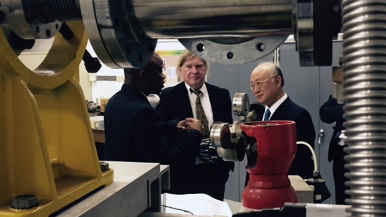 IAEA Director General Amano visits the Ithemba Laboratory for Accelerator-Based Sciences at Wits University, Southf Africa